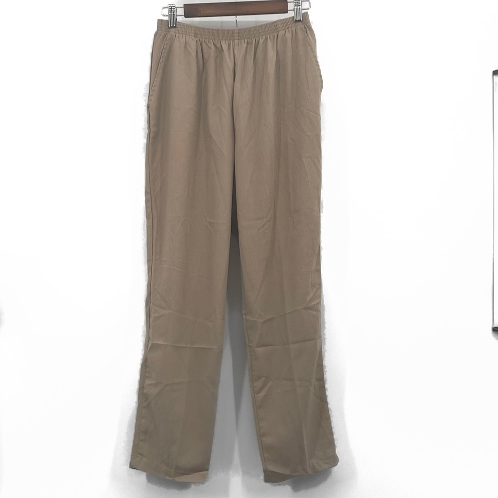 Vintage Blair Boutique Taupe Pull On Pants Elastic Waist USA Made 14P